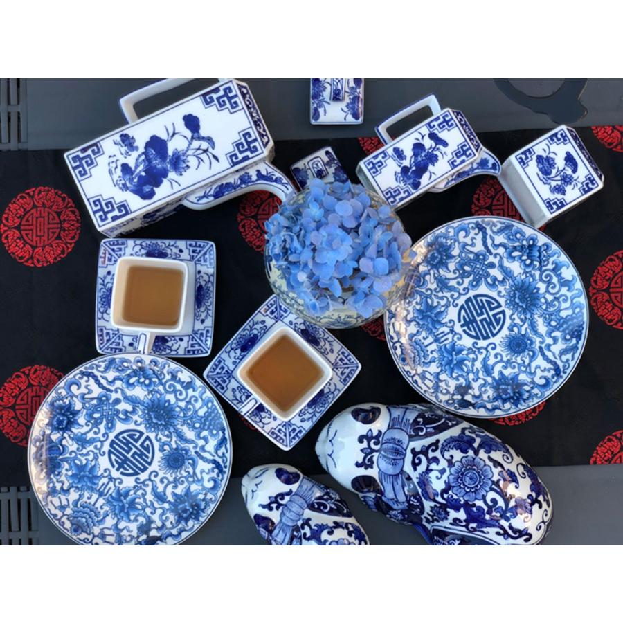 THE-SECRET-GARDEN シノワズリ 景徳鎮 お皿 青白陶器 プレート THE-SECRET-GARDEN シノワズリ 景徳鎮 お皿 青白陶器 プレート
