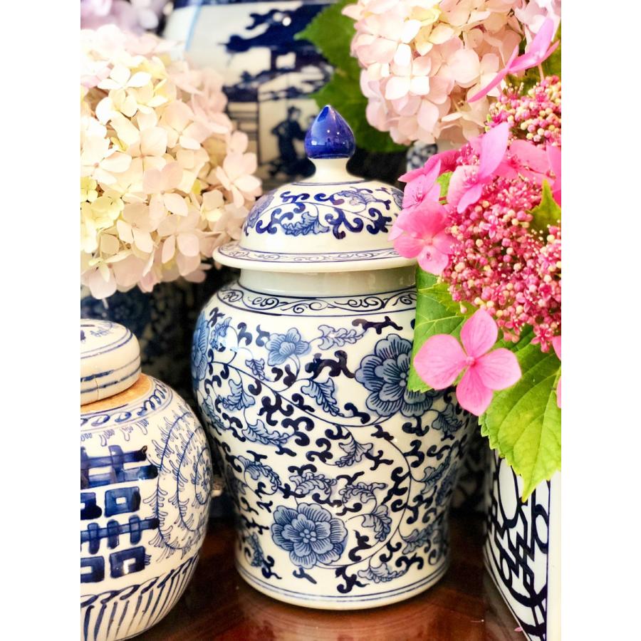 THE-SECRET-GARDEN シノワズリ Blue & White 飾り壺 ジンジャー THE-SECRET-GARDEN シノワズリ Blue & White 飾り壺 ジンジャー