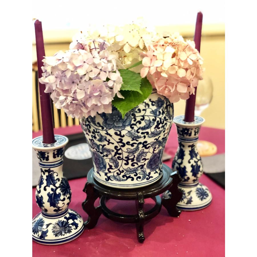 THE-SECRET-GARDEN シノワズリ Blue & White 飾り壺 ジンジャー THE-SECRET-GARDEN シノワズリ Blue & White 飾り壺 ジンジャー