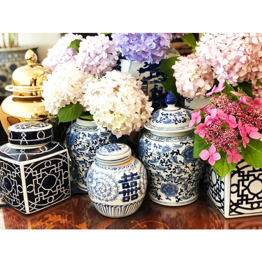 THE-SECRET-GARDEN シノワズリ Blue & White 飾り壺 ジンジャー THE-SECRET-GARDEN シノワズリ Blue & White 飾り壺 ジンジャー