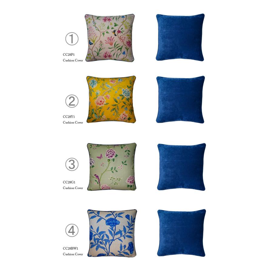 THE-SECRET-GARDEN シノワズリ 花鳥柄 クッションカバー 全4種類 THE-SECRET-GARDEN シノワズリ 花鳥柄 クッションカバー 全4種類