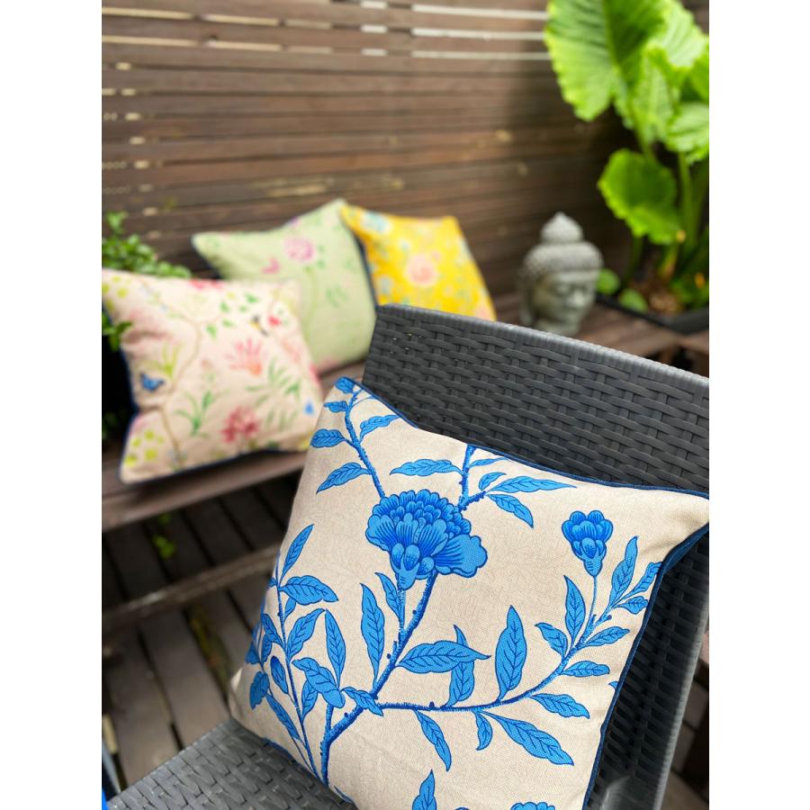 THE-SECRET-GARDEN シノワズリ 花鳥柄 クッションカバー 全4種類 THE-SECRET-GARDEN シノワズリ 花鳥柄 クッションカバー 全4種類