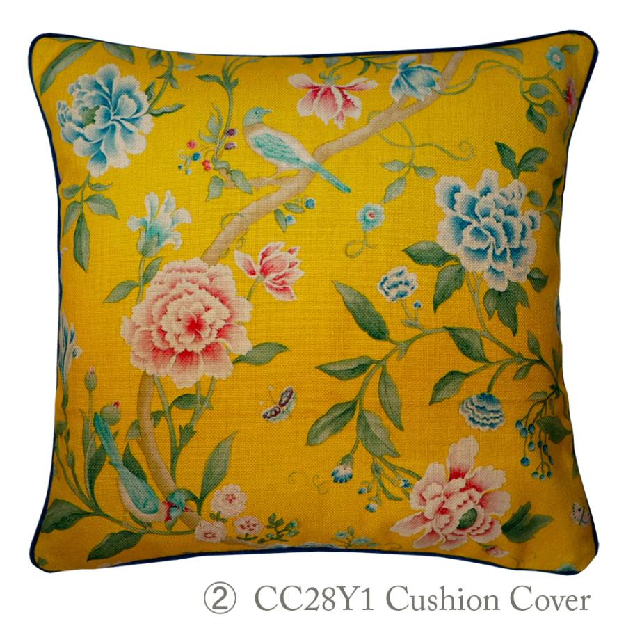 THE-SECRET-GARDEN シノワズリ 花鳥柄 クッションカバー 全4種類 THE-SECRET-GARDEN シノワズリ 花鳥柄 クッションカバー 全4種類