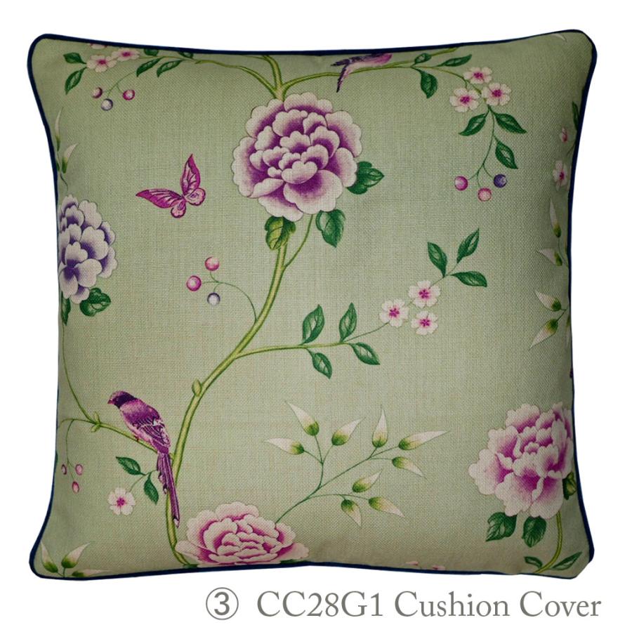 THE-SECRET-GARDEN シノワズリ 花鳥柄 クッションカバー 全4種類 THE-SECRET-GARDEN シノワズリ 花鳥柄 クッションカバー 全4種類