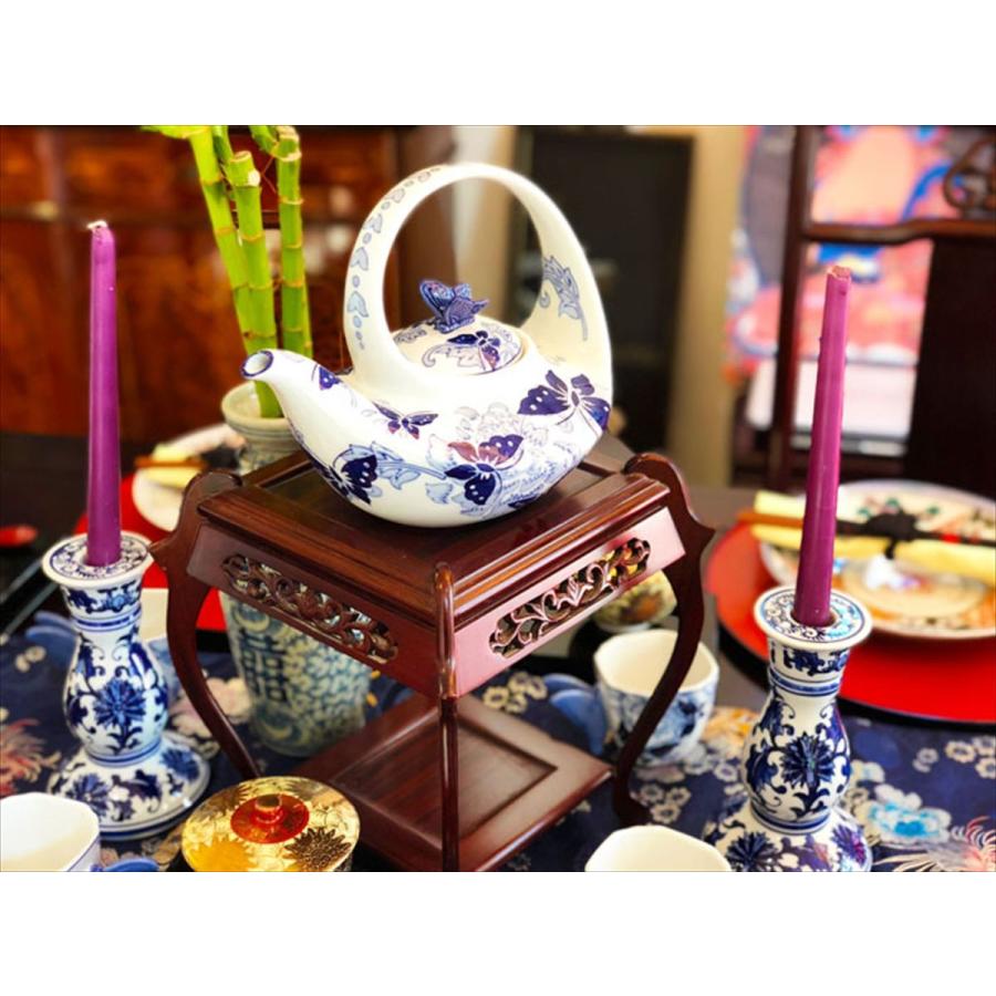 THE-SECRET-GARDEN シノワズリ キャンドルスタンド Blue & White 青白 