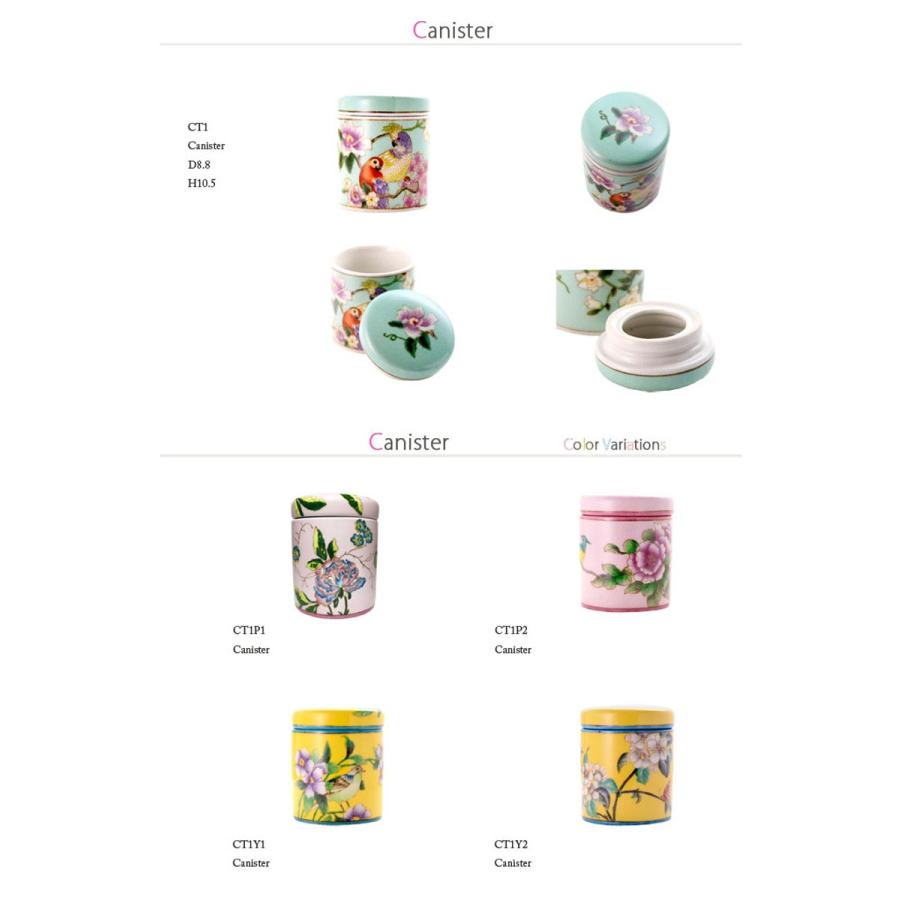 カナダ製　アンティークキャニスター3個セット　ハンドペイント　アヒル ローザべトロフ キャニスター 3L ROZA VETROV Canister 3L