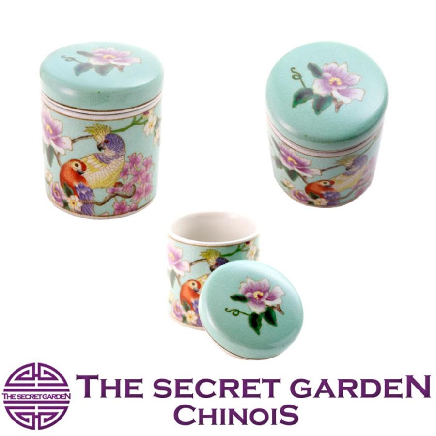 THE-SECRET-GARDEN シノワズリ キャニスター 全12種類 花鳥柄 THE-SECRET-GARDEN シノワズリ キャニスター 全12種類 花鳥柄