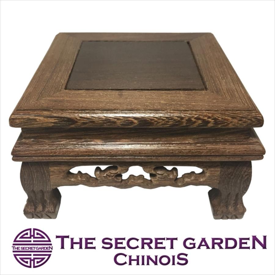 THE-SECRET-GARDEN シノワズリ 木製 高級花台 飾り台 スタンド