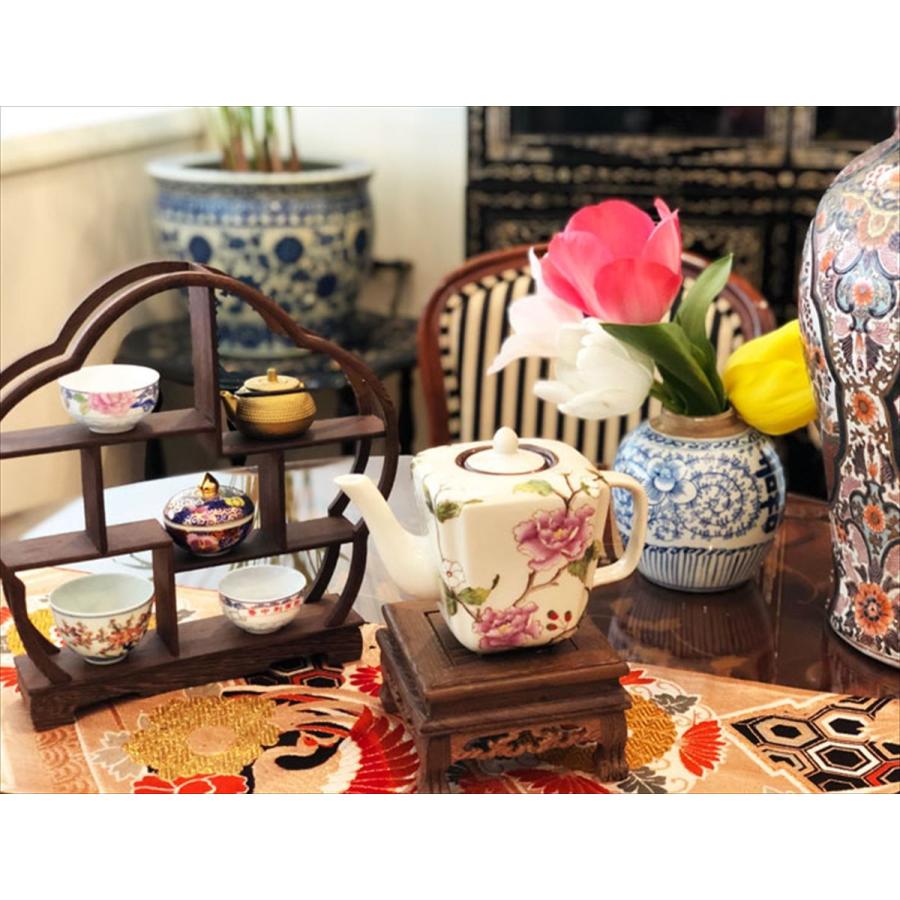 The Secret Garden シノワズリ 木製 高級花台 飾り台 スタンド ティーポット 花瓶 中国茶器 飾り棚 中国家具 アンティーク ザ シークレットガーデン Tsg Fs2w1 The Secret Garden Chinois 通販 Yahoo ショッピング