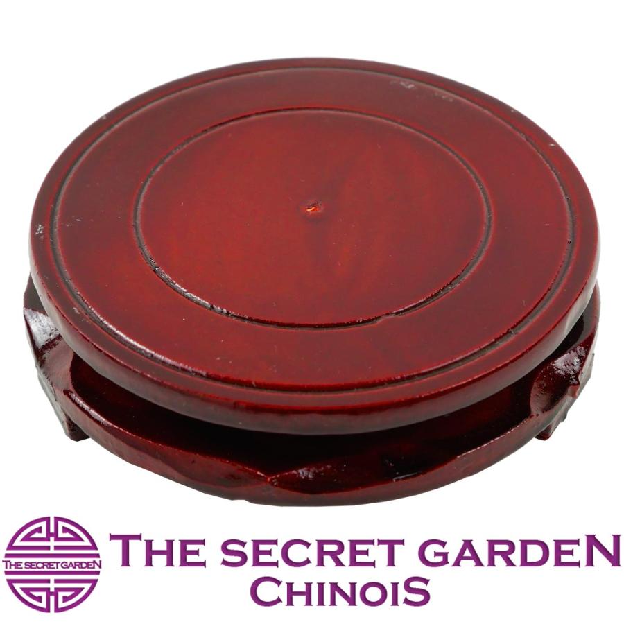 THE-SECRET-GARDEN シノワズリ 花台 飾り台 丸型 木製 スタンド 花瓶
