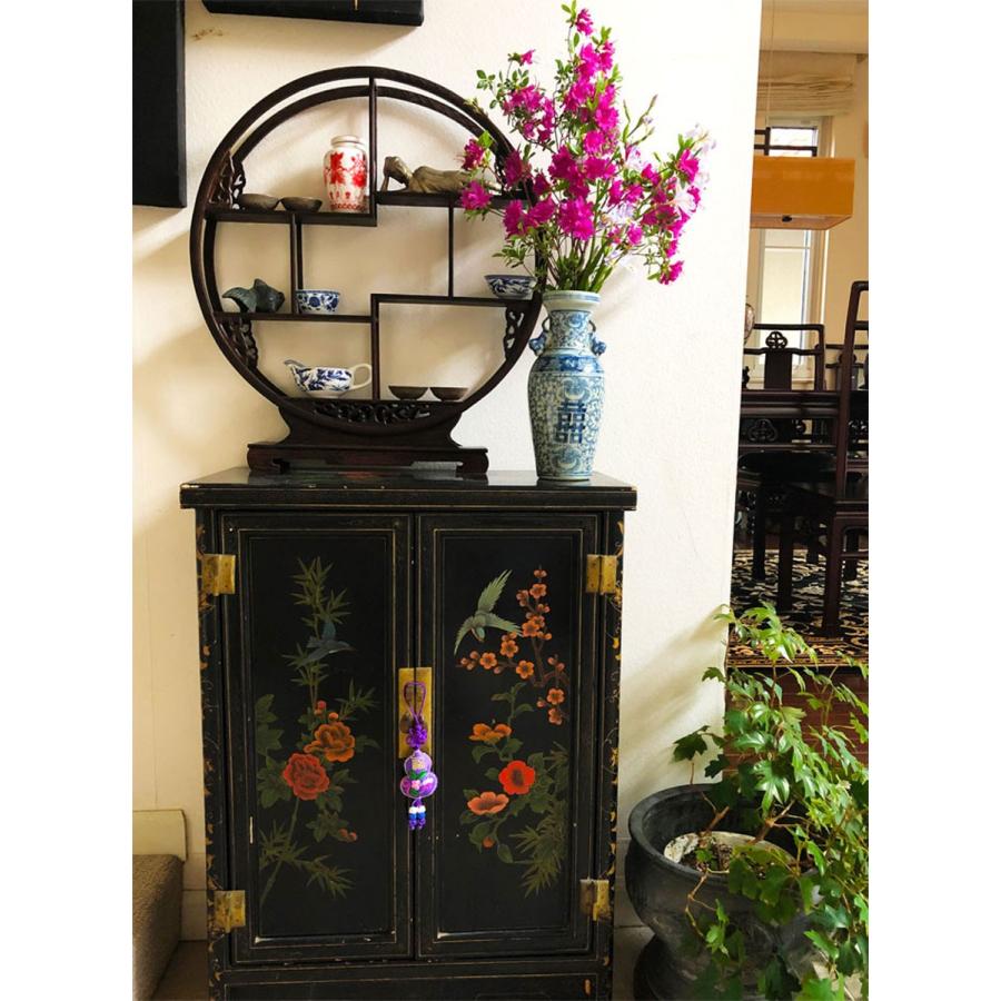 THE-SECRET-GARDEN シノワズリ 珍品棚 中国茶器 飾り棚 木製 丸 THE-SECRET-GARDEN シノワズリ 珍品棚 中国茶器 飾り棚 木製 丸