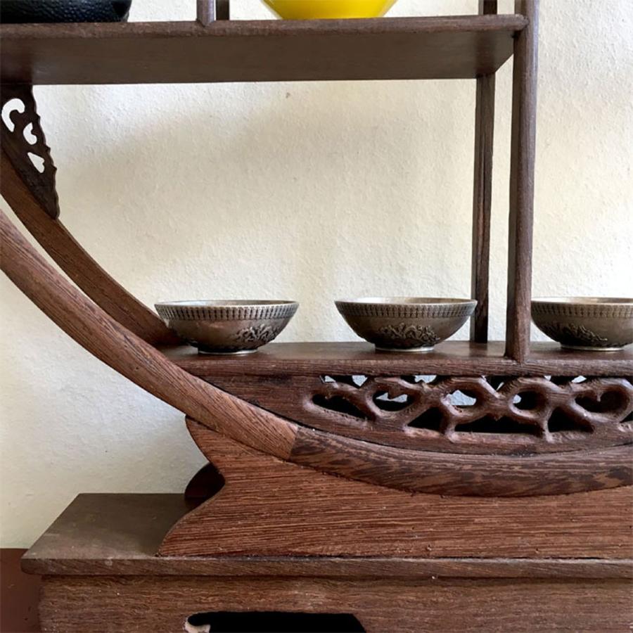 THE-SECRET-GARDEN シノワズリ 珍品棚 中国茶器 飾り棚 木製 丸 THE-SECRET-GARDEN シノワズリ 珍品棚 中国茶器 飾り棚 木製 丸
