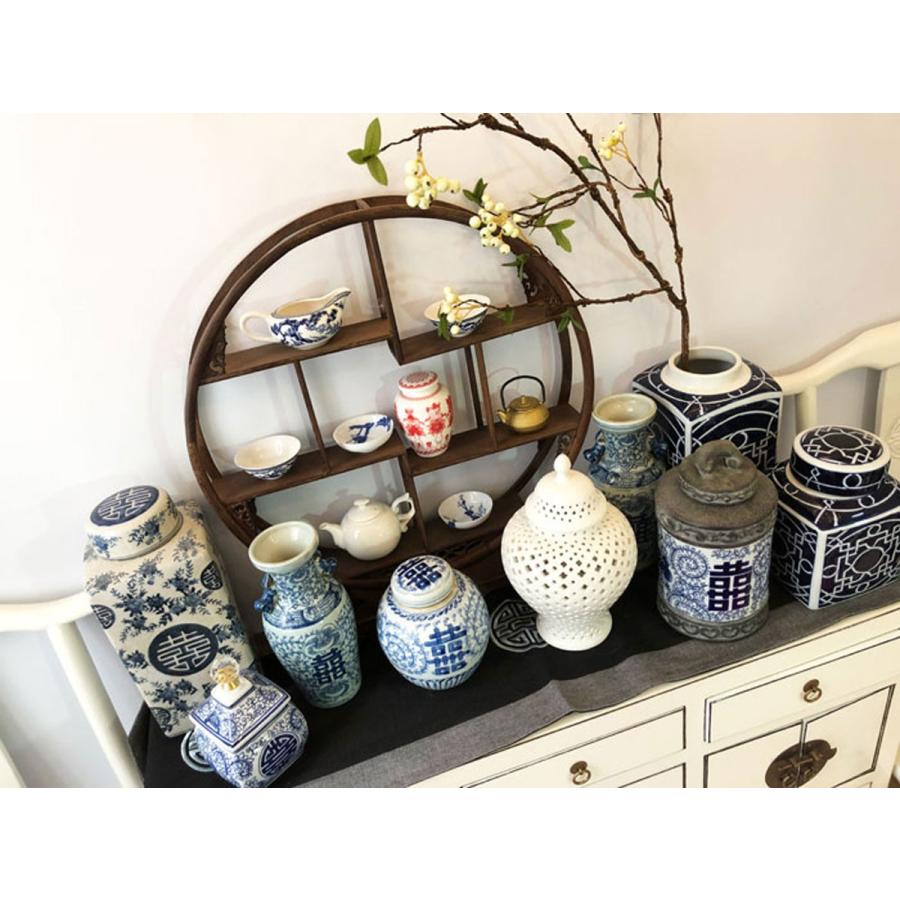 THE-SECRET-GARDEN シノワズリ 珍品棚 中国茶器 飾り棚 木製 丸 THE-SECRET-GARDEN シノワズリ 珍品棚 中国茶器 飾り棚 木製 丸