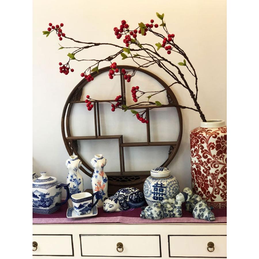 THE-SECRET-GARDEN シノワズリ 珍品棚 中国茶器 飾り棚 木製 丸 THE-SECRET-GARDEN シノワズリ 珍品棚 中国茶器 飾り棚 木製 丸