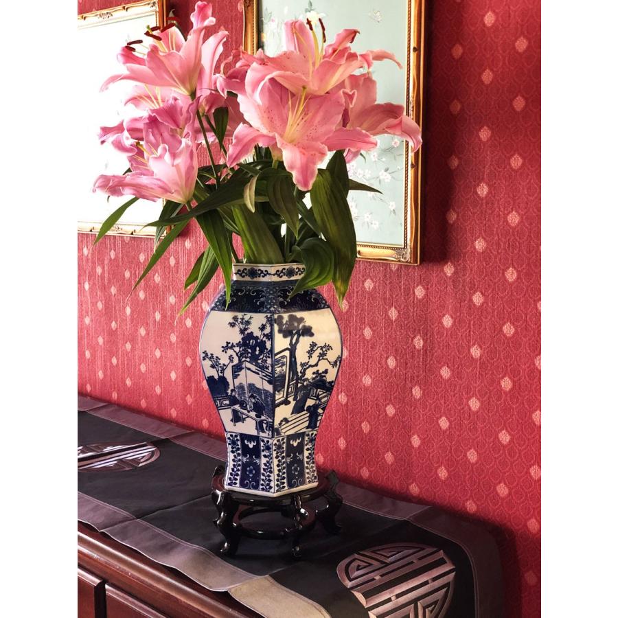 THE-SECRET-GARDEN シノワズリ Blue & White 飾り壺 大 青白陶器 THE-SECRET-GARDEN シノワズリ Blue & White 飾り壺 大 青白陶器