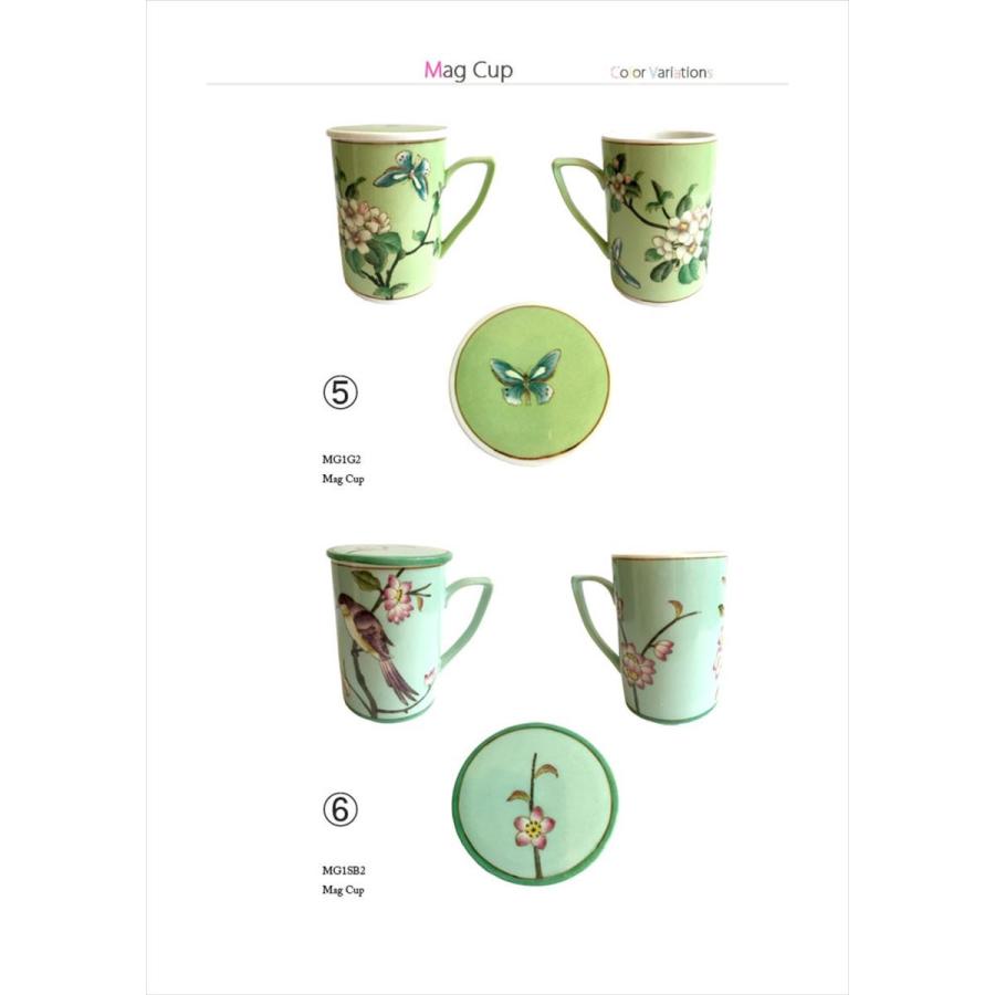 THE-SECRET-GARDEN シノワズリ マグカップ 蓋付 全8種類 花鳥柄 オール