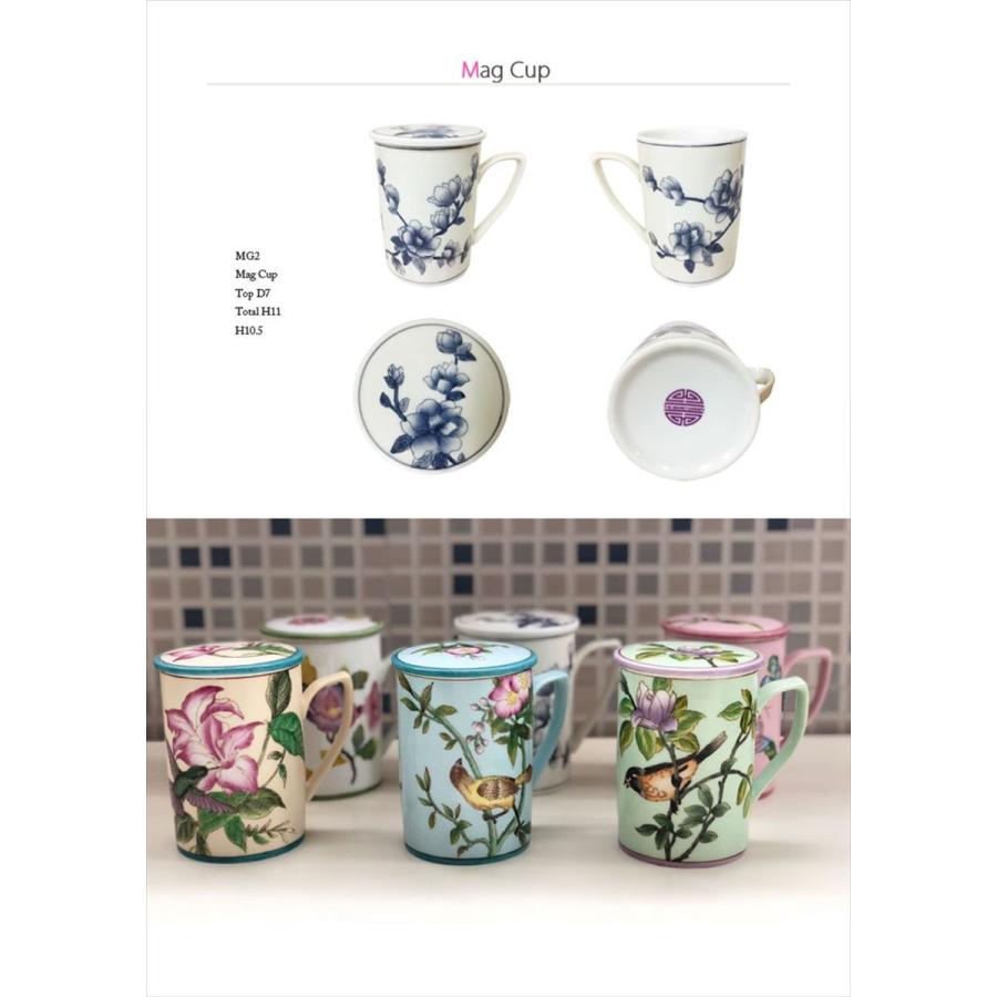 THE-SECRET-GARDEN シノワズリ マグカップ 蓋付 全6種類 花鳥柄 オール