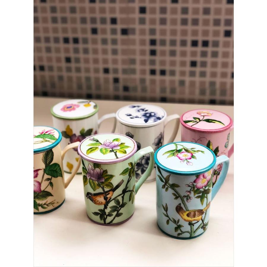 THE-SECRET-GARDEN シノワズリ マグカップ 蓋付 全6種類 花鳥柄 オール