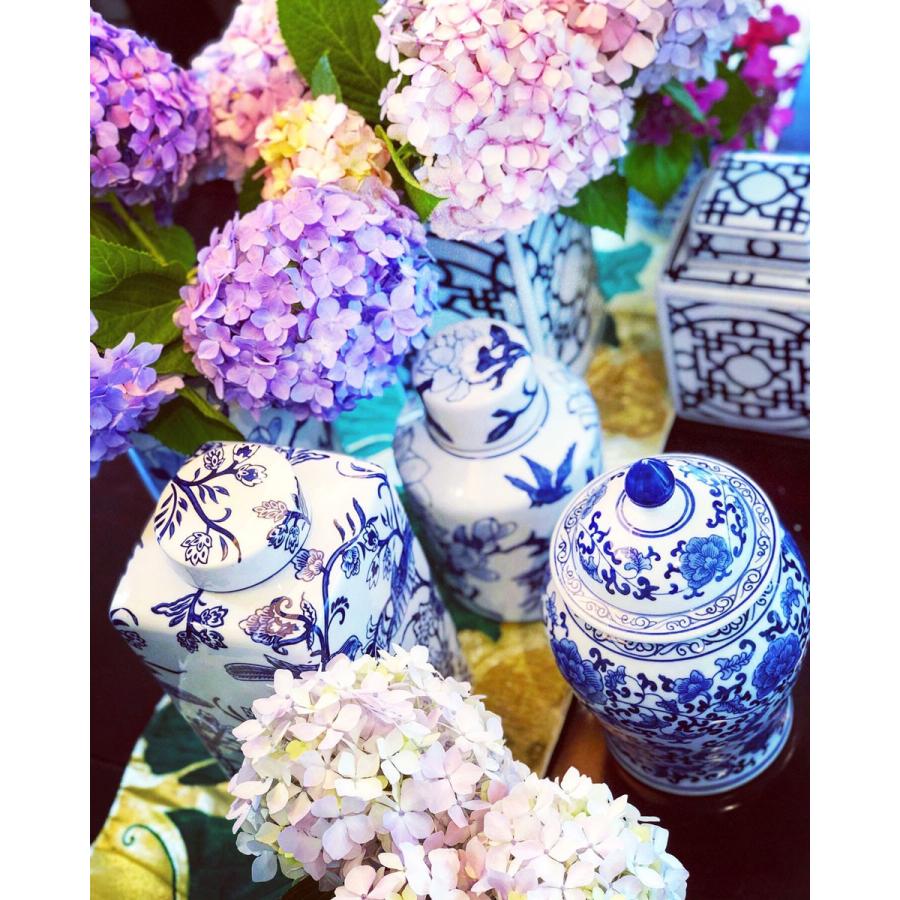 THE-SECRET-GARDEN シノワズリ Blue & White 青白陶器蓋付壷 大 THE-SECRET-GARDEN シノワズリ Blue & White 青白陶器蓋付壷 大