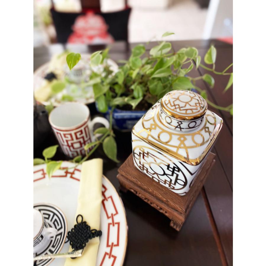 THE-SECRET-GARDEN Blue & White ジンジャーポット 景徳鎮 蓋付飾り壺