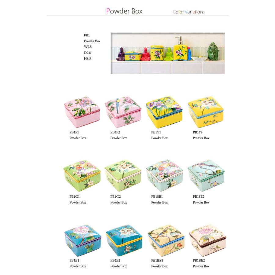 THE-SECRET-GARDEN シノワズリ パウダーボックス 全12種類 花鳥柄