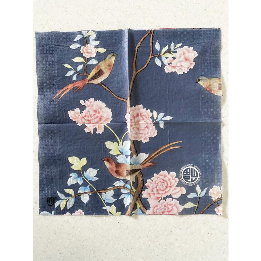 新品未使用/ナプキンシミ有】LINEN&SILK花柄テーブルクロスナプキン2枚