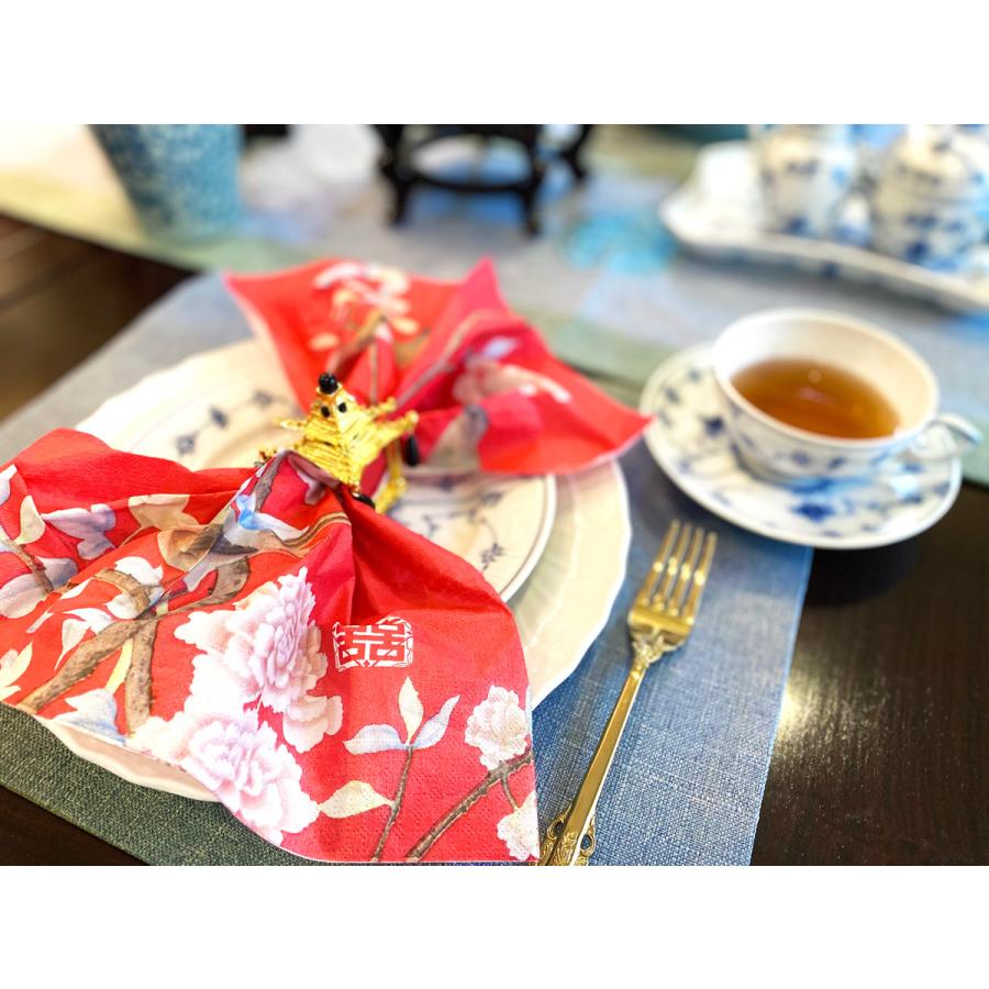 The Secret Garden シノワズリ 紙ナプキン ダブルハピネス 赤 枚セット 使い捨て テーブルコーデ ペーパー 中国古典柄 ザ シークレットガーデン Tsg Pn2 The Secret Garden Chinois 通販 Yahoo ショッピング