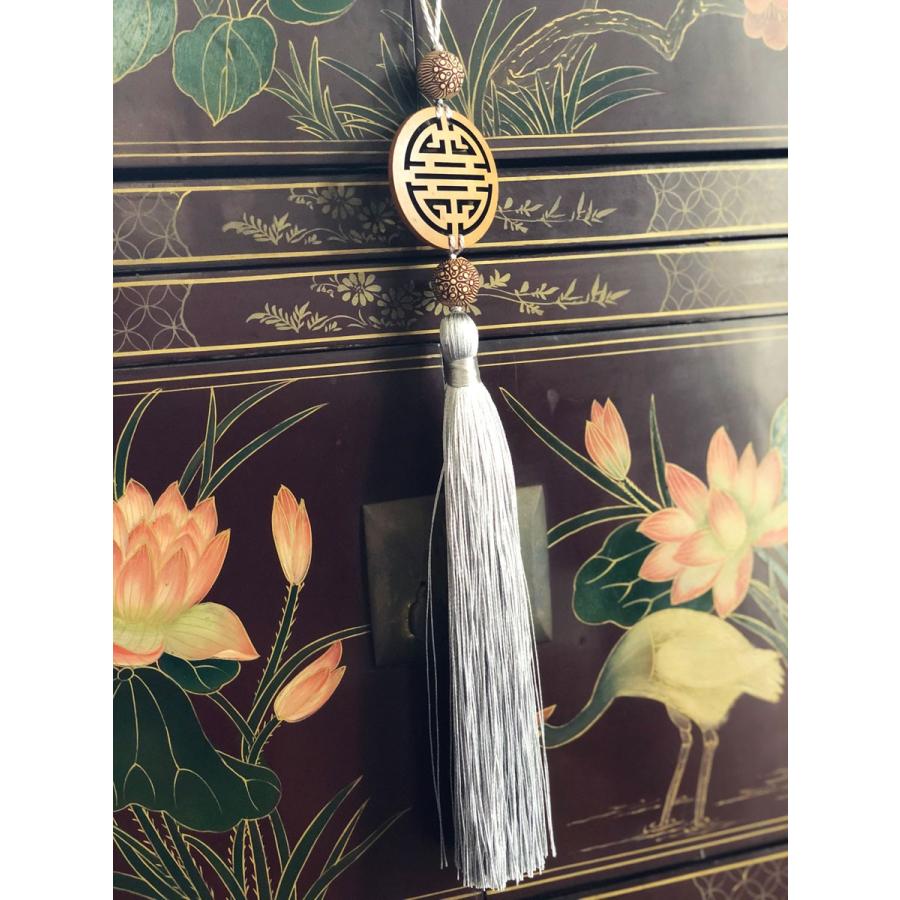 シノワズリ ベージュ タッセル装飾 アクセサリーパーツ チャイナ THE-SECRET-GARDEN シノワズリ タッセル 全3色 高級 長【小物