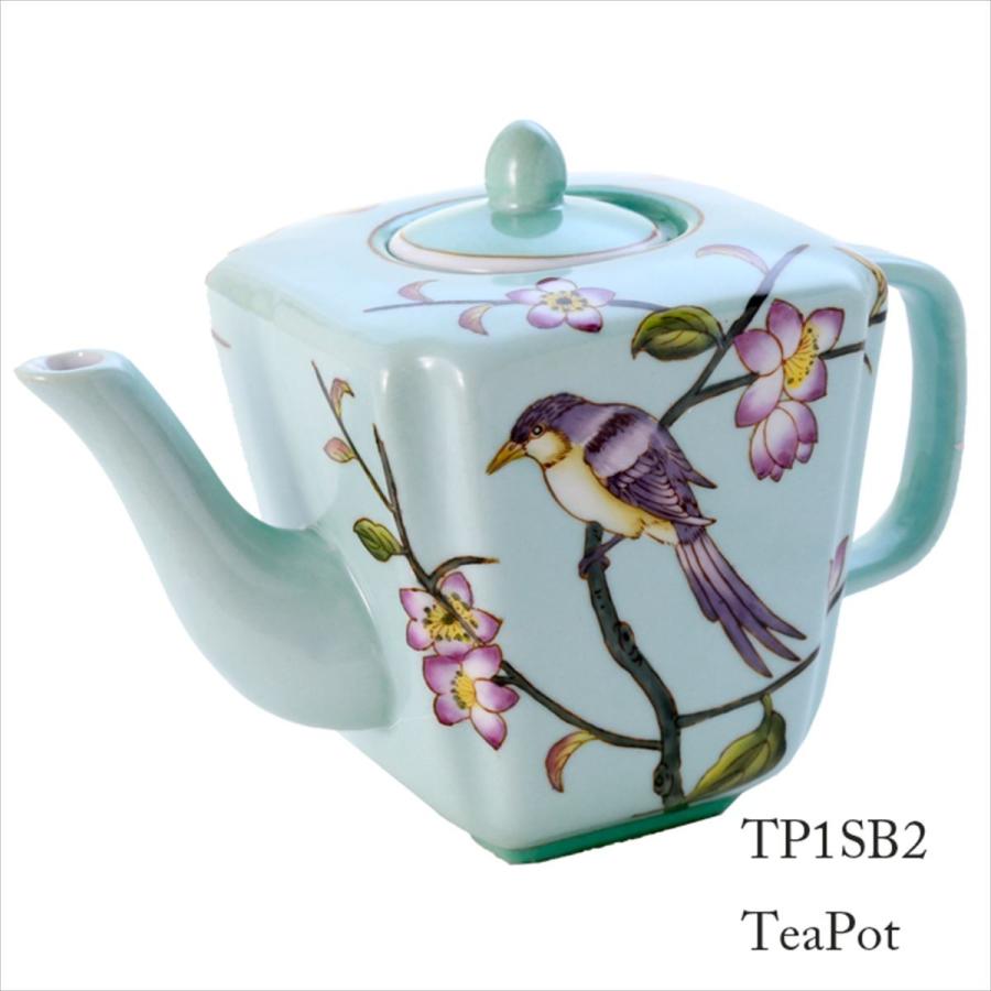 THE-SECRET-GARDEN シノワズリ ティーポット 中国茶器 花鳥柄 オール