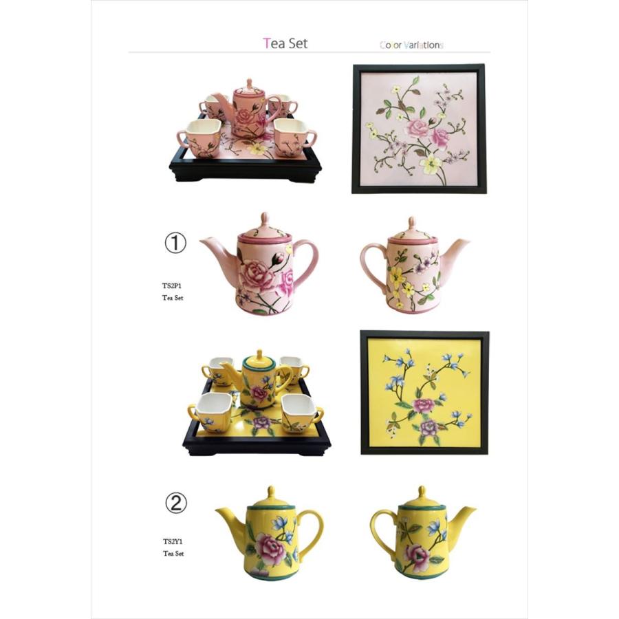 THE-SECRET-GARDEN シノワズリ ティーセット 中国茶器 全4種類 花鳥柄