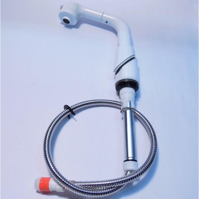 KVK正規取扱店　HC578B-6純正品　送料無料　FA243HU14　洗髪水栓用傾斜ホルダー組　傾斜タイプ用　ホワイト　1150mm　旧MYM　洗面水栓用　水栓金具　