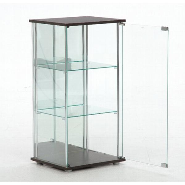 猫足ガラスケース 3段 観音開き ガラス棚