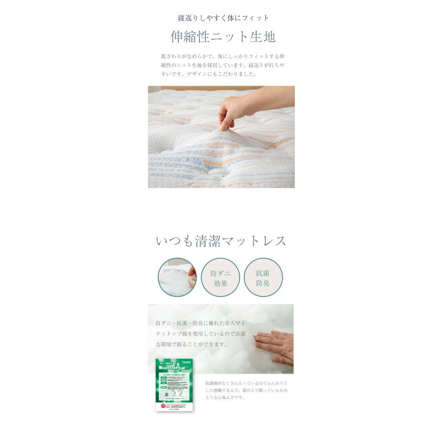 受注生産品 国産マットレス ダブル 咲夜No way！ジャスト  キープ_15