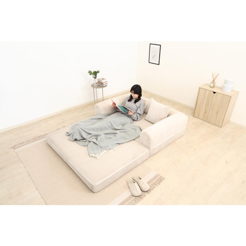 不二貿易（Fuji Boeki） 2wayソファ だらりんソファ シフォン 70824