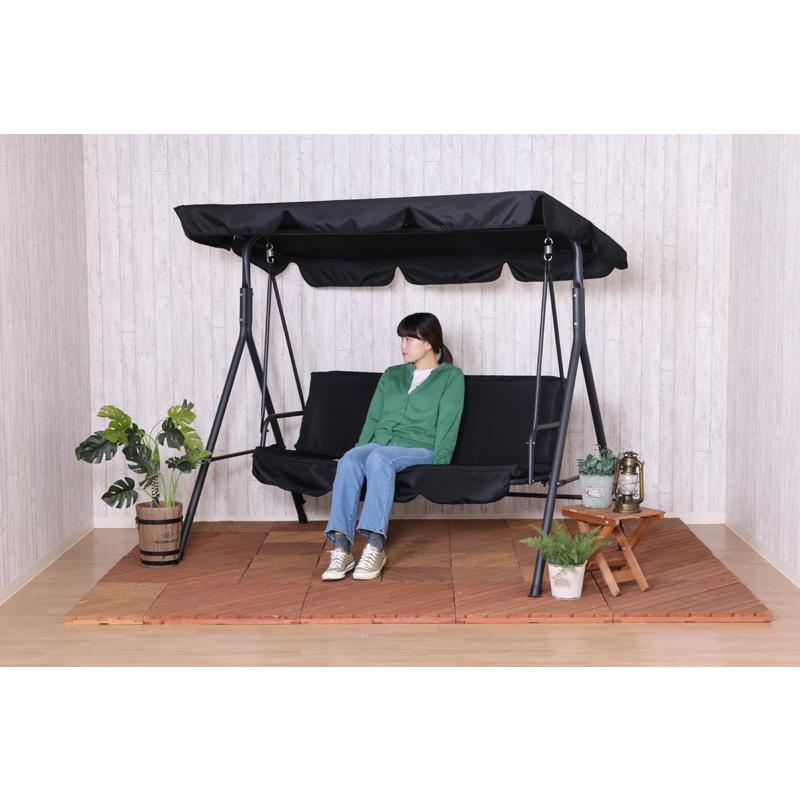 ブランコ 3P ポルド クッション付き BK 不二貿易 ブランコ 3P ポルド クッション付き BK 38703 1台（直送品