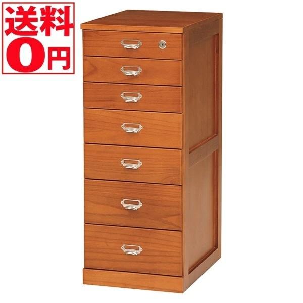 天然木　整理仕分け用 タワーチェスト　（幅33cm 7段） MCH-6584