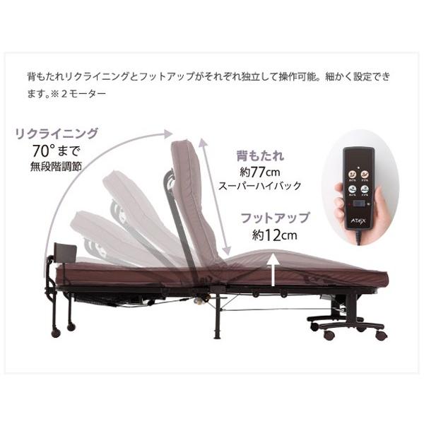 国産』 日本製 収納式 プレミアムベッド 電動WF（ダブル