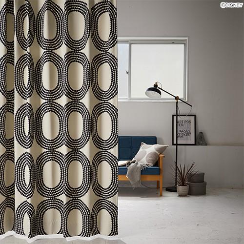 ディズニーカーテン 100×200 ドレープ 遮光 ミッキー ドット 掃き出し ディズニーカーテン 100×200 ドレープ 遮光 ミッキー ドット