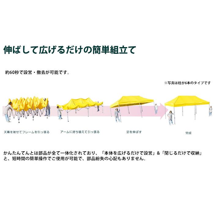 かんたんてんと キングサイズ KA/11WK 3.6m×7.2m ワンタッチ イベントテント UVカット 防炎 防水 簡単テント イベント 大型 サイズ 3.6m 7.2m_4