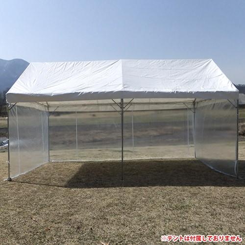 イベントテント用オプション品 横幕3方幕(2間×3間用 糸入透明)(柱高2.0
