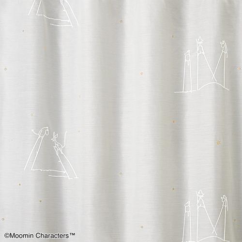 タケウマ ボイル レースカーテン・シアー 北欧 日本製 ムーミン MOOMIN MOOMINレースカーテン タケウマボイル(幅100cm×丈176cm