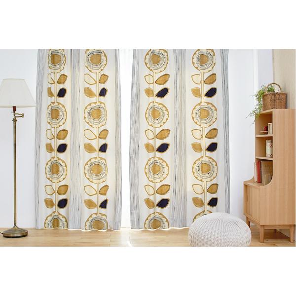 スミノエ ドレープカーテン SUN FLOWER-サンフラワー(オーダーサイズ