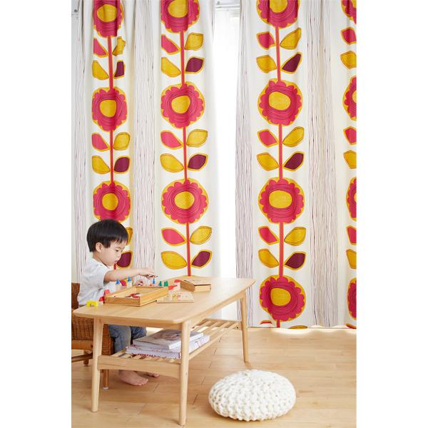 新品同様　スミノエ　ドレープカーテン スミノエ カーテン 遮光3級 チューリッペン 100×200cm 1枚入り