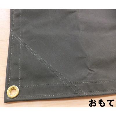 綿帆布 トラックシート OD色 (綿9号1級帆布OD色菊水帆布 シート 綿 9号 防水)(2.15m×3.2m) 荷台シート 荷台カバー 帆布 シート 綿 9号 防水｜the-tent｜05