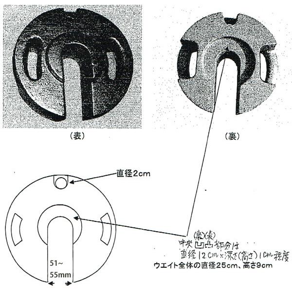 加重ウェイト 汎用 メッキ品 20kg テント 風対策 重り おもり ウエイト｜the-tent｜03