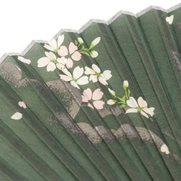 扇子 和装小物 センス 和雑貨 花柄 緑 グリーン ミドリ レディース 女性 団扇 うちわ 浴衣 着物 お祭り 飾り物 雑貨屋リエット 通販 Yahoo ショッピング