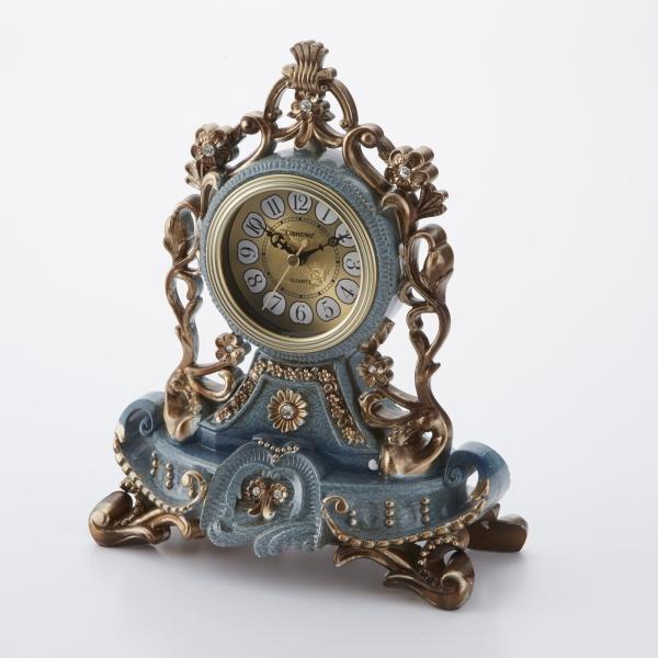 置き時計 おしゃれ おしゃれ アナログ スタンドクロック 高級感 家具 インテリア ラインストーン クラシック 雑貨屋リエット