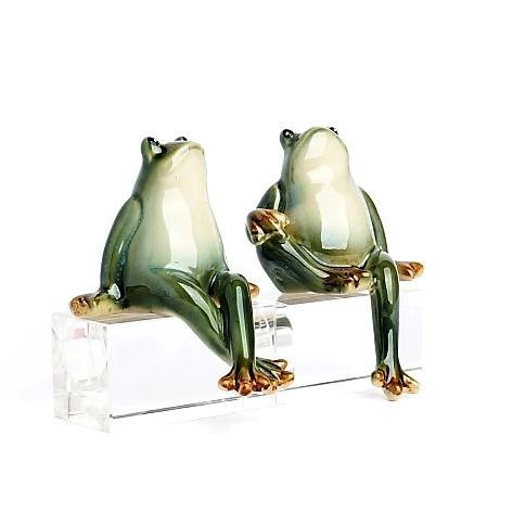 陶器製 カエルの置物 2体 ペア 蛙 かえる フロッグ かわいい インテリア オブジェ 置物 Ker1 雑貨屋リエット 通販 Yahoo ショッピング
