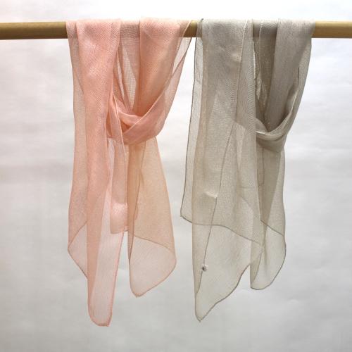スカーフ シルク 桜染 絡み織りスカーフ M 絹100 ピンク グレー 2色 桜染め ファッション Sakura Sukafum 雑貨屋リエット 通販 Yahoo ショッピング