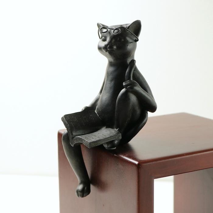 猫 ネコ ねこ 置物 読書 Book 本 おしゃれ キャット かわいい 読書猫 オブジェ Cat 猫雑貨 Ts026 雑貨屋リエット 通販 Yahoo ショッピング